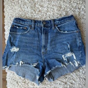A&F the Mom Short High Rise Curve Love Jean shorts
